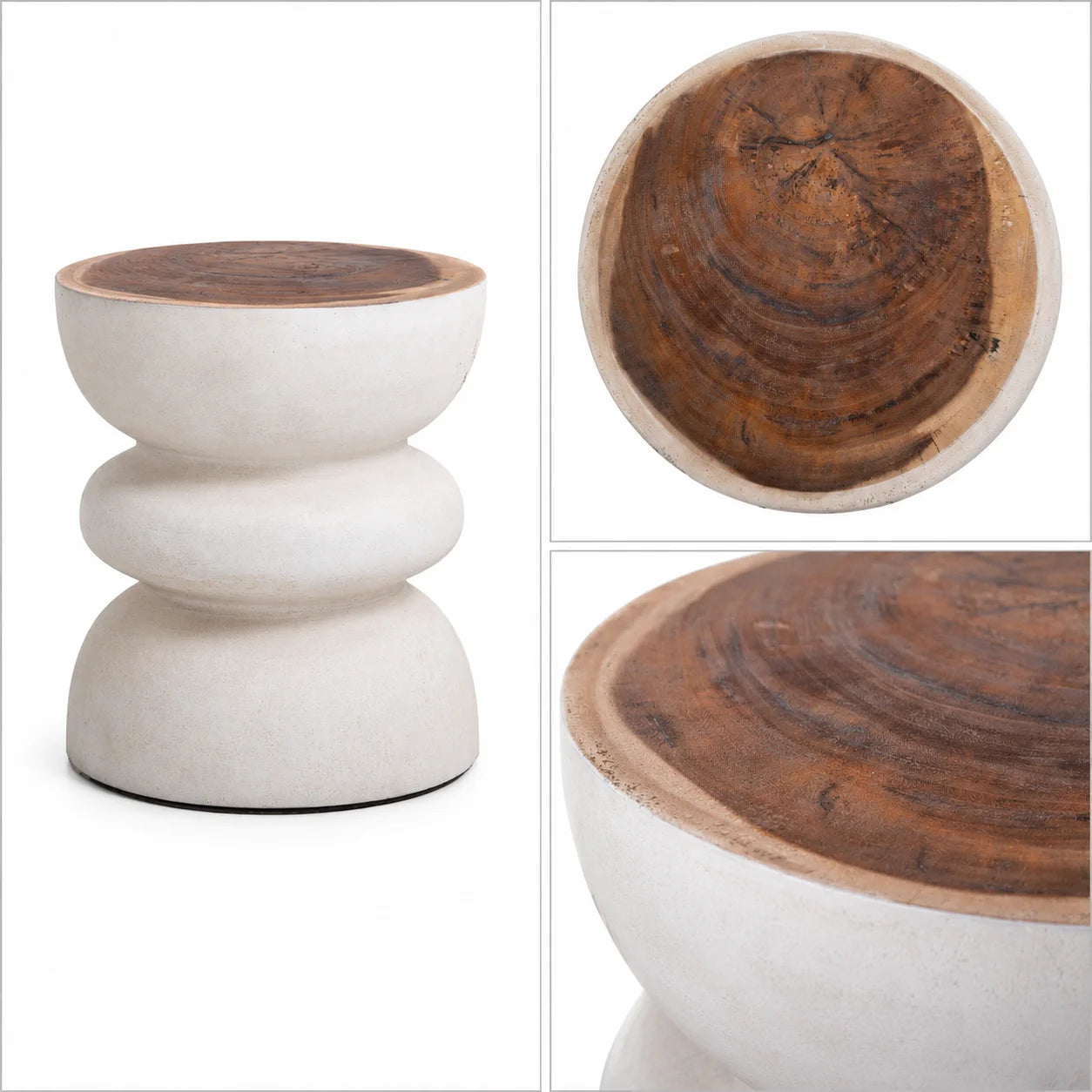 Naji White Side Table