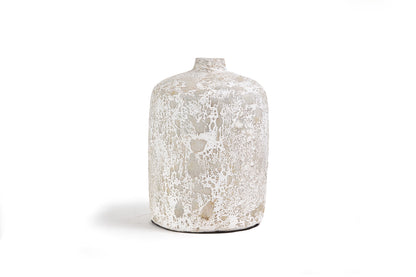 Siso Ceramic Vase – White Textured Finish