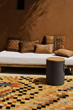Katy Storage Stool – Cement Body with Acacia Wood Lid