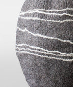 Felt Striped Gourd Vase – Hand-Felted Wool Object