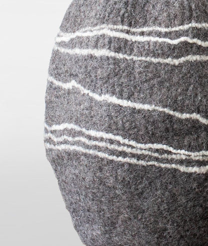 Felt Striped Gourd Vase - Αγγείο  από Φυσικό Μαλλί