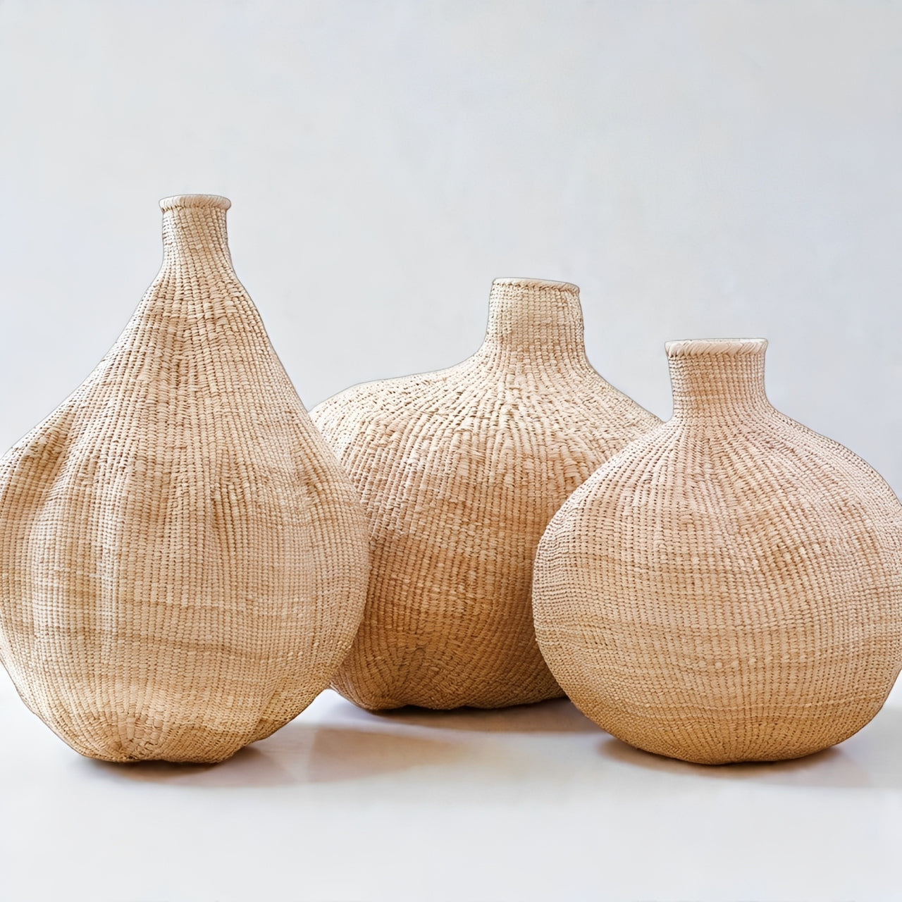 Garlic Basket – Handwoven Ilala Palm Floor Object