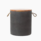 Katy Storage Stool – Cement Body with Acacia Wood Lid