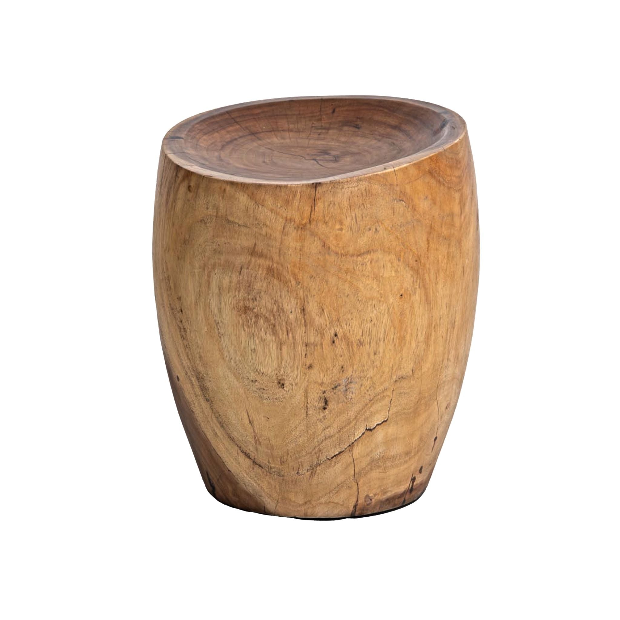 Nual Natural Stool – Suar Wood