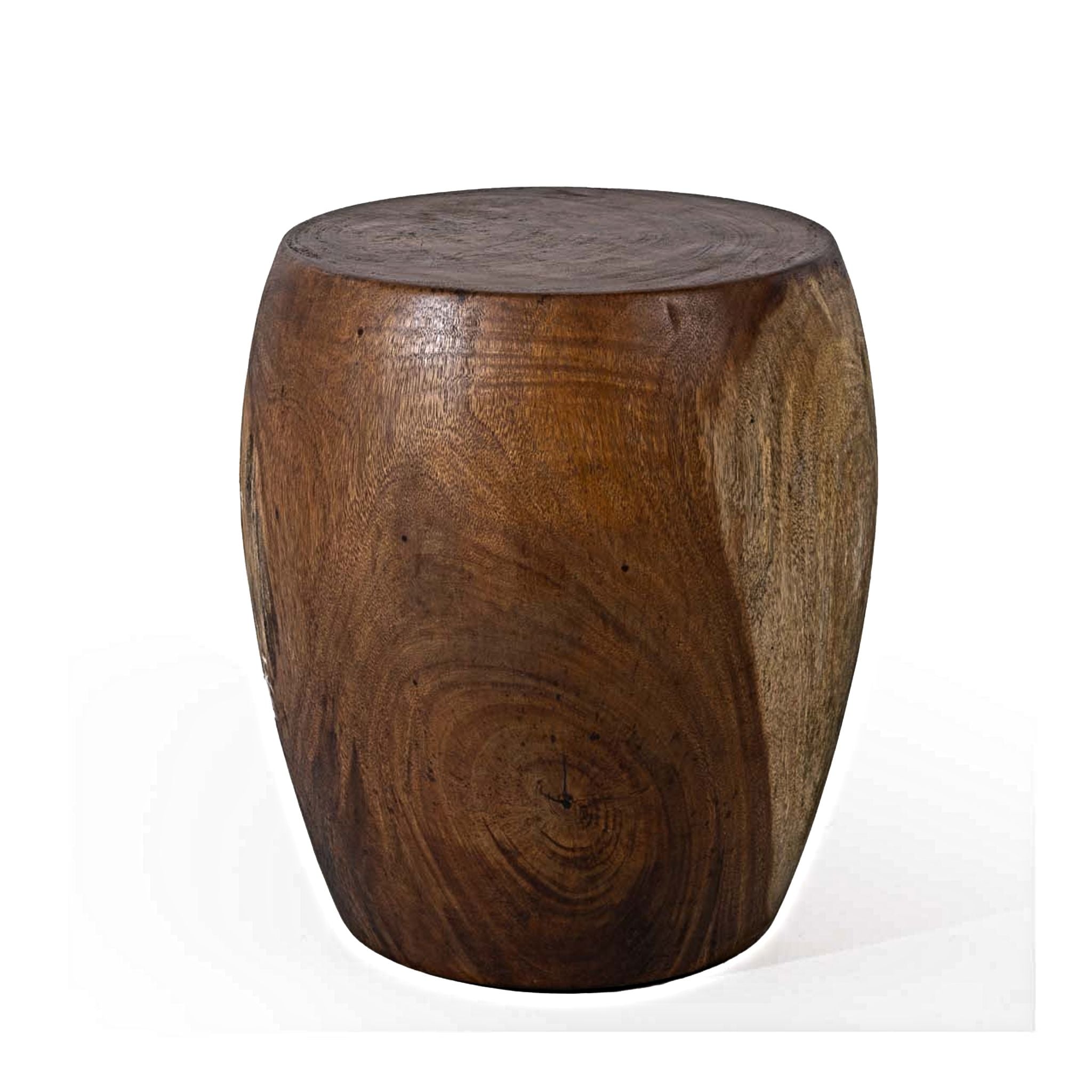 Nual Flat-Top Stool – Natural Suar Wood
