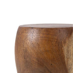 Nual Flat-Top Stool – Natural Suar Wood