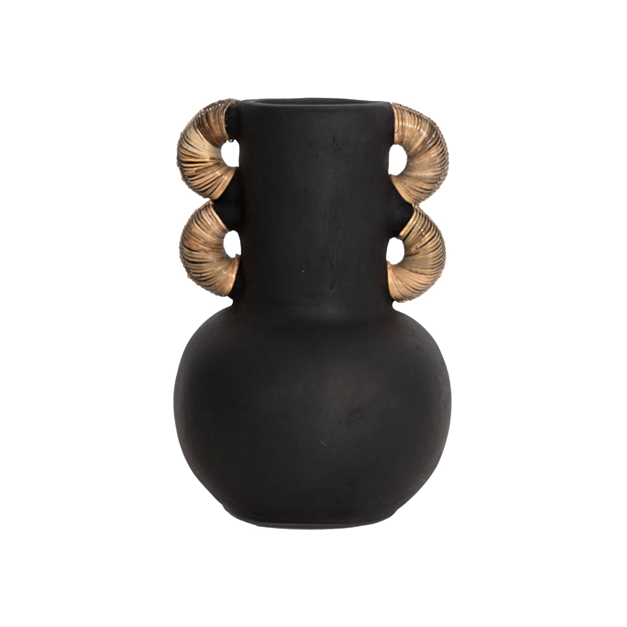 Kore Decorative Vase – Rattan Handles
