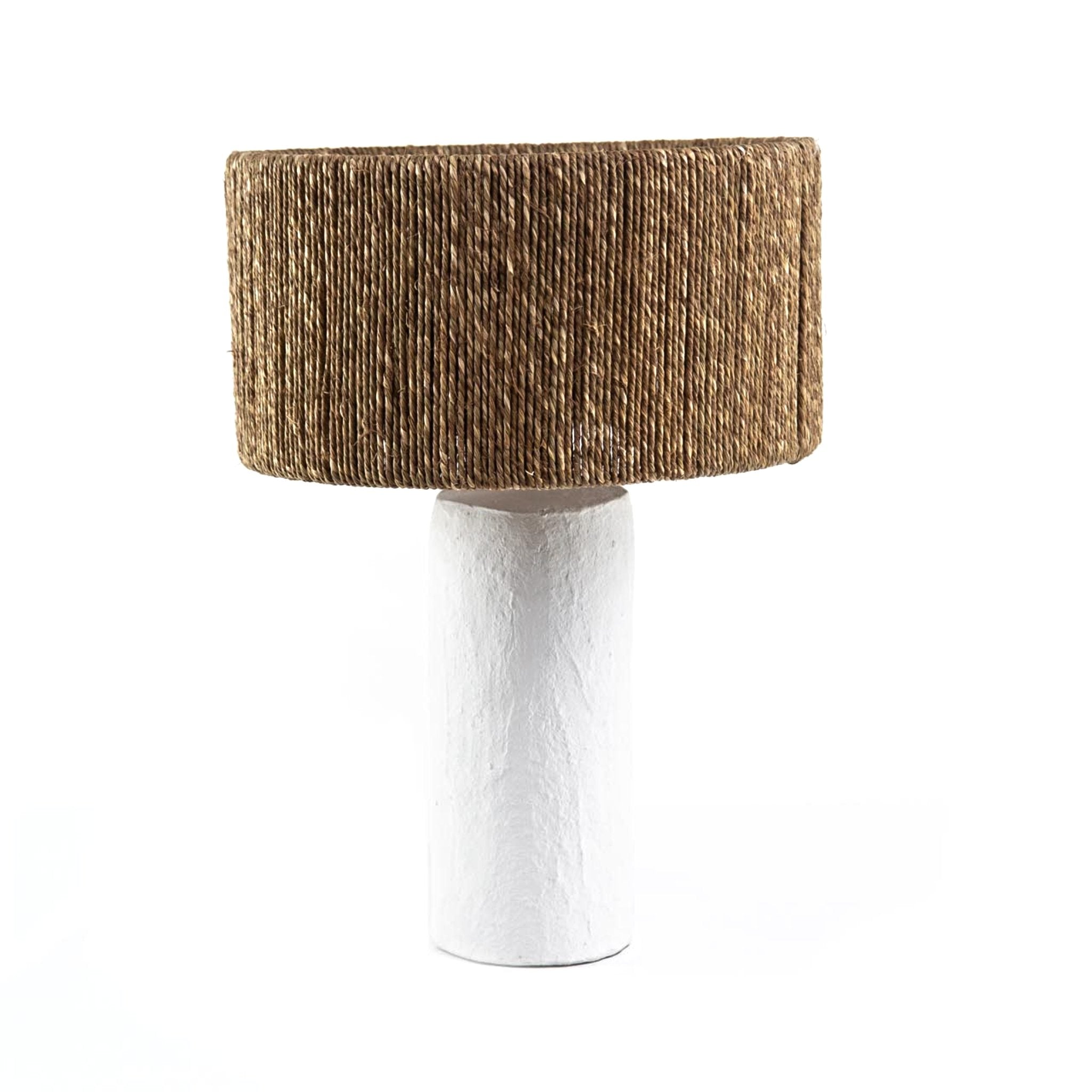 Brava Seagrass Table Lamp – White