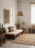 Striped Ilala Palm Pendant Lampshade