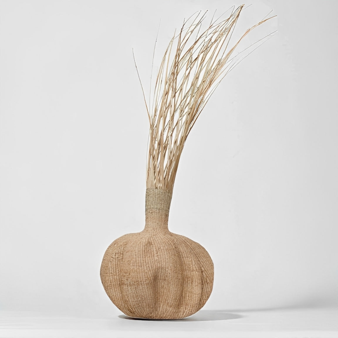 Handwoven Sisal Gourd Basket (Natural)