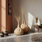 Handwoven Sisal Gourd Basket (Natural)