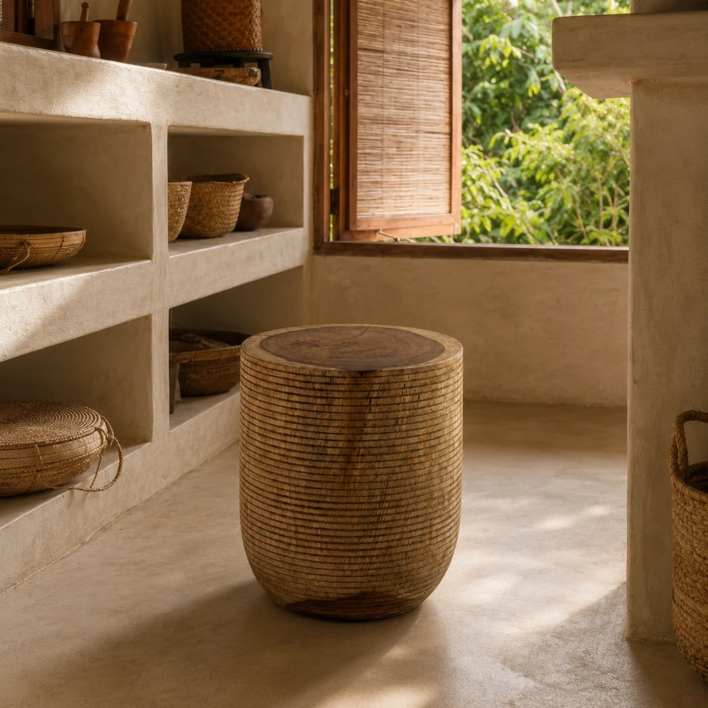 Siya Solid Suar Wood Side Table