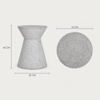 Biella Terrazzo Cement Side Table – Grey Speckled
