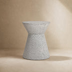 Biella Terrazzo Cement Side Table – Grey Speckled