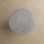 Biella Terrazzo Cement Side Table – Grey Speckled