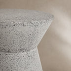 Biella Terrazzo Cement Side Table – Grey Speckled