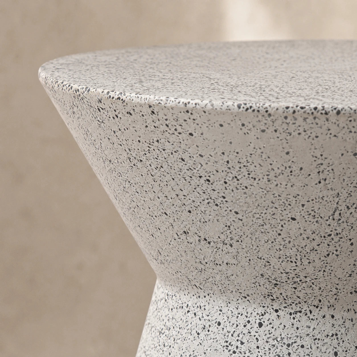 Biella Terrazzo Cement Side Table – Grey Speckled
