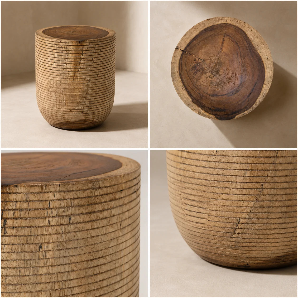 Siya Solid Suar Wood Side Table