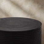 Siya Black Solid Suar Wood Side Table
