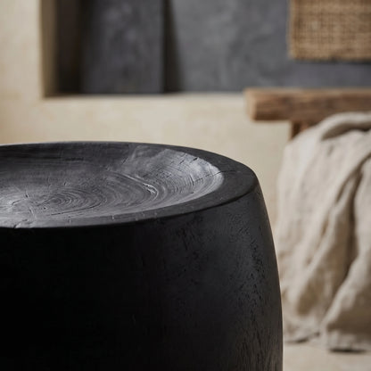 Nual Black Suar Wood Side Table