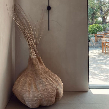 Handwoven Sisal Gourd Basket (Natural)