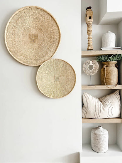 Zim Plate – Handwoven Ilala Palm Wall Plate (Natural)