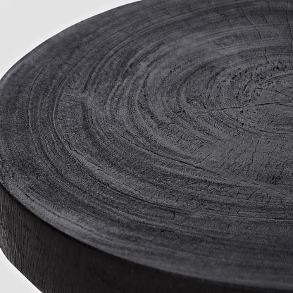 Nero Solid  Wood Side Table
