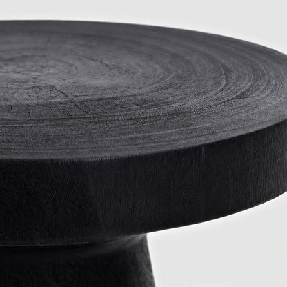 Nero Solid  Wood Side Table
