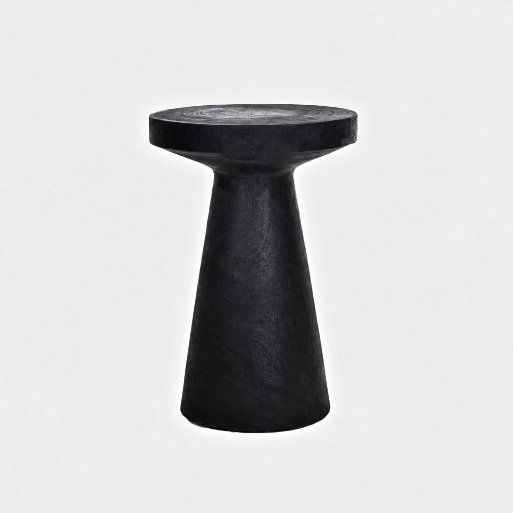Nero Solid  Wood Side Table