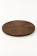 Brown Round Textured Wood Wall Decor