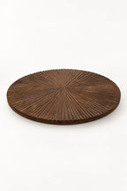 Brown Round Textured Wood Wall Decor