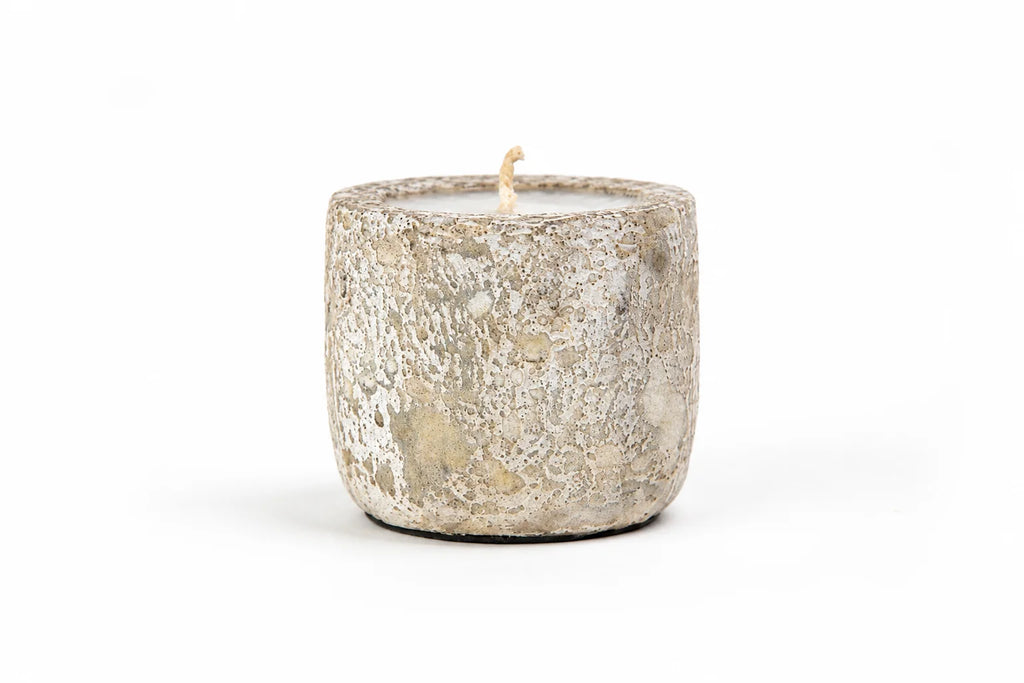 Mingi White Ceramic Candle – Small