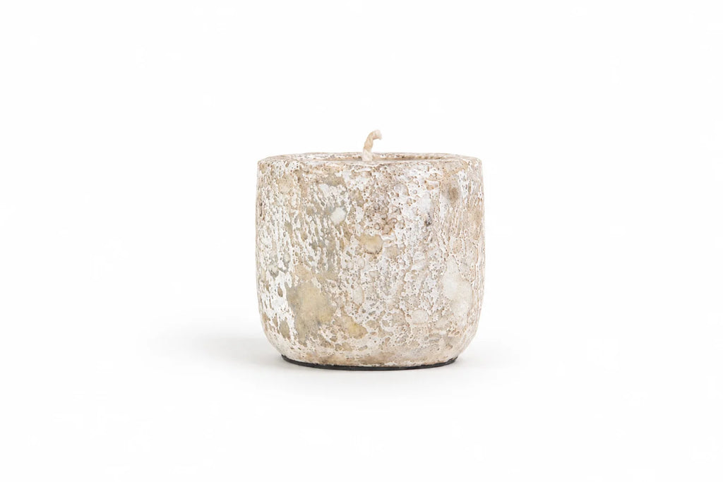 Mingi White Ceramic Candle – Small
