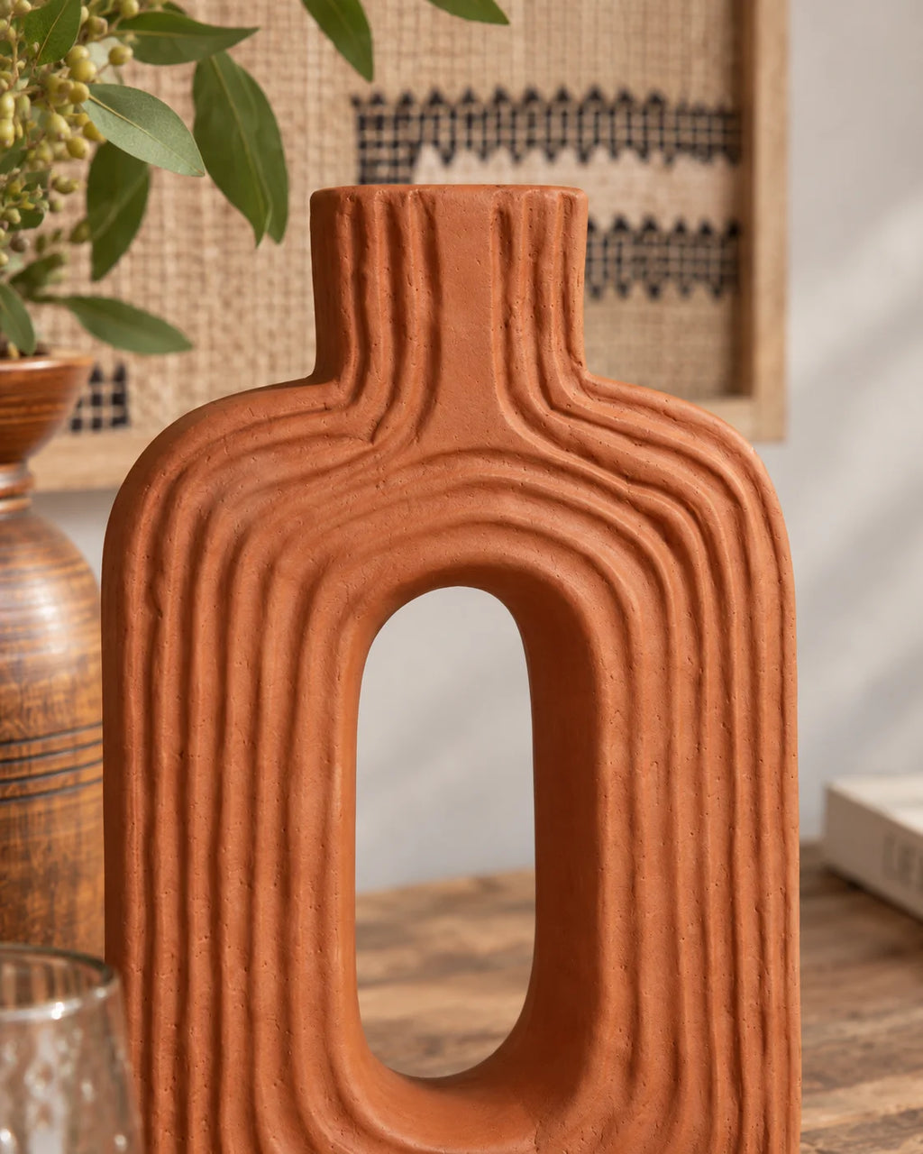 Leda Terracotta Decorative Vase