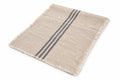 Natural Linen Table Runner – Dark Grey Stripe