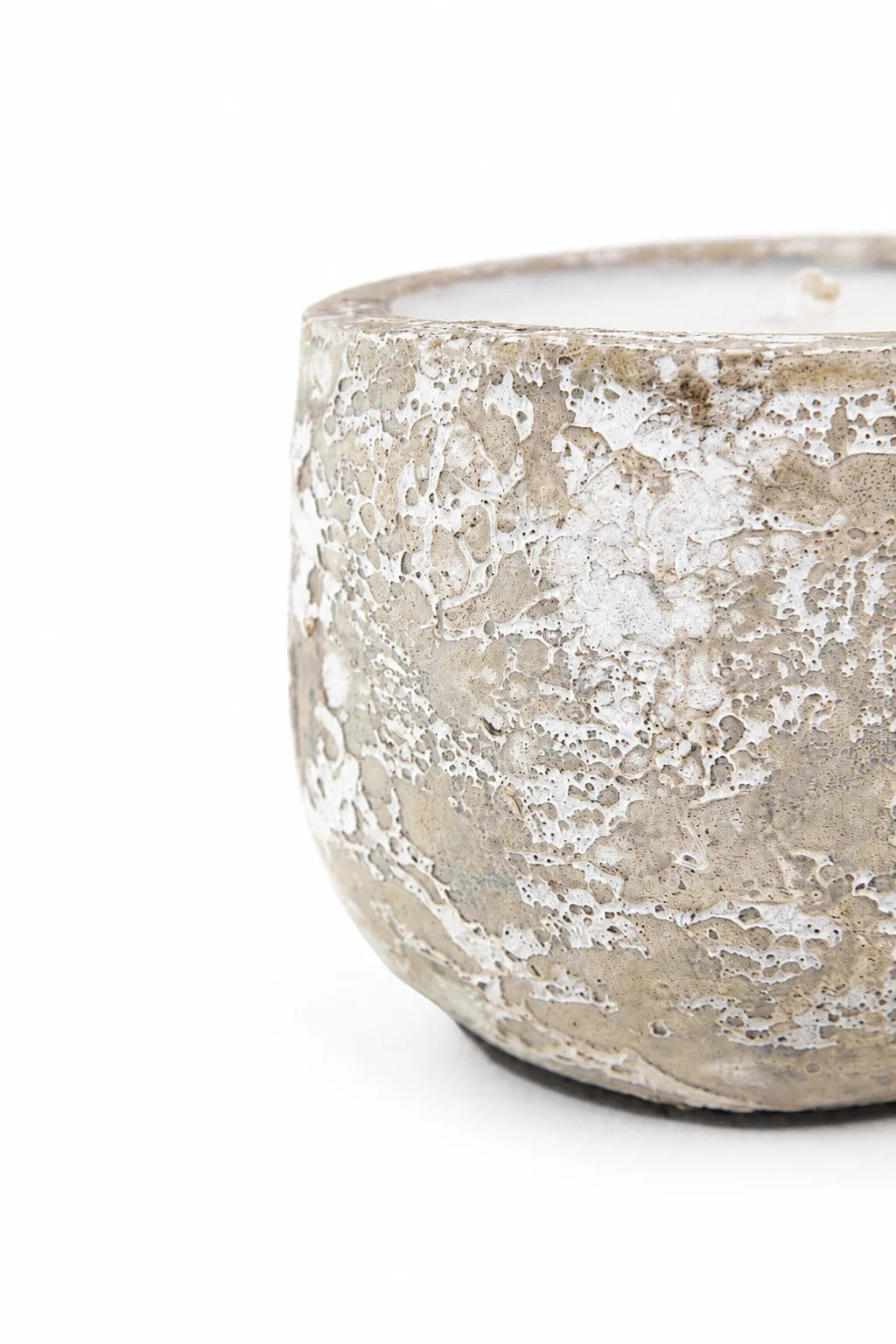 Mingi White Ceramic Candle – Large
