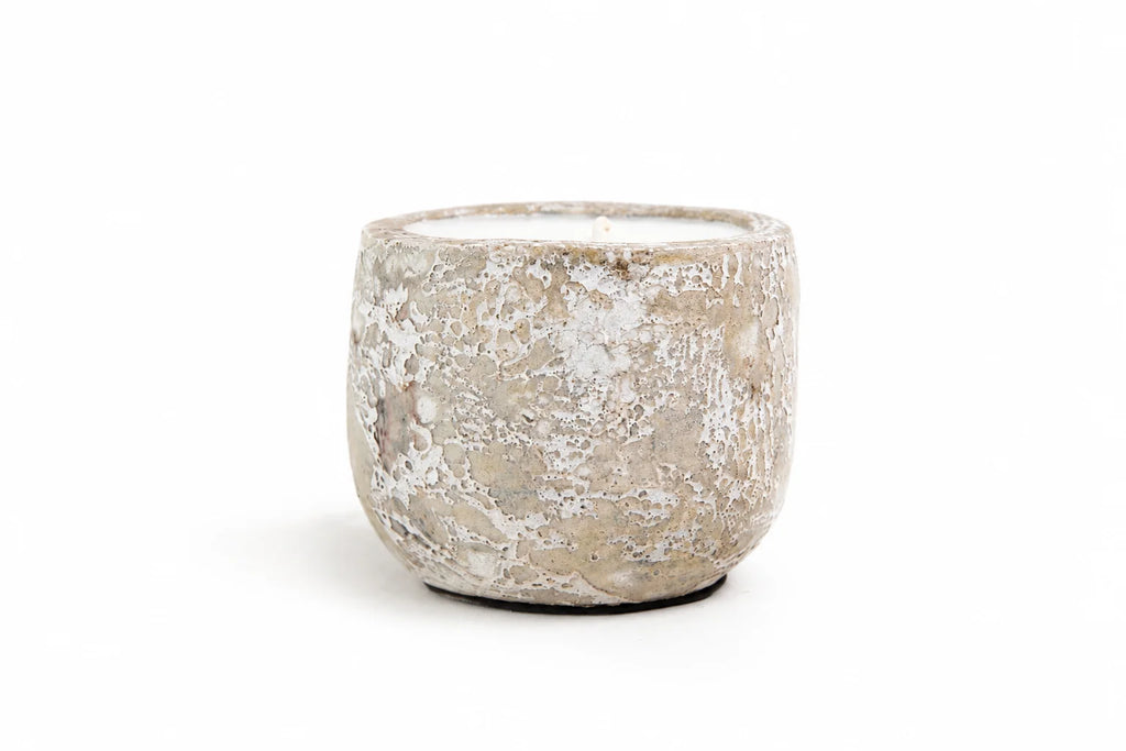 Mingi White Ceramic Candle – Large