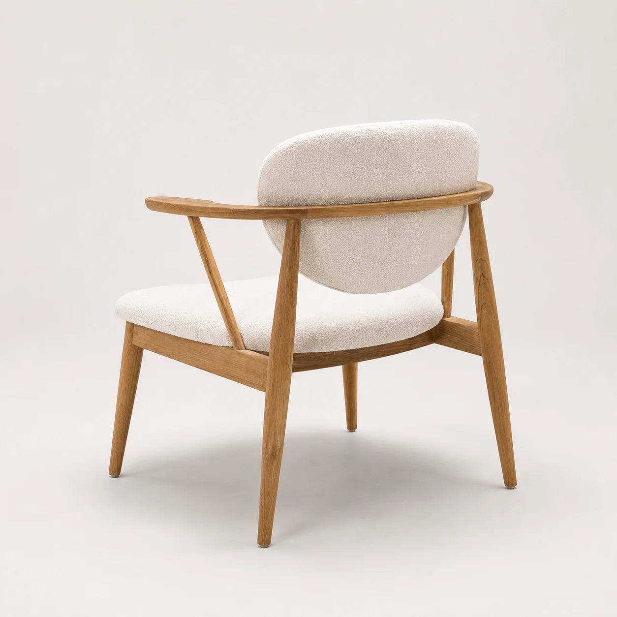 Netle Teak Upholstered Armchair