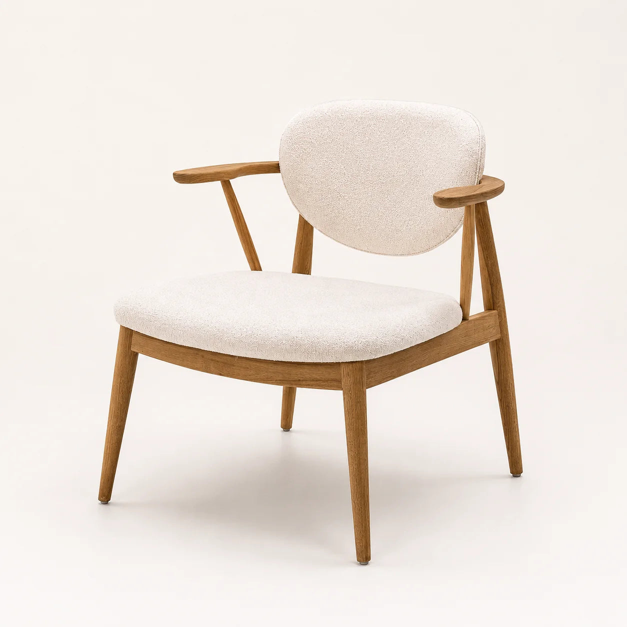 Netle Teak Upholstered Armchair