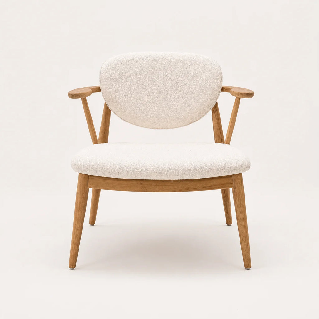 Netle Teak Upholstered Armchair