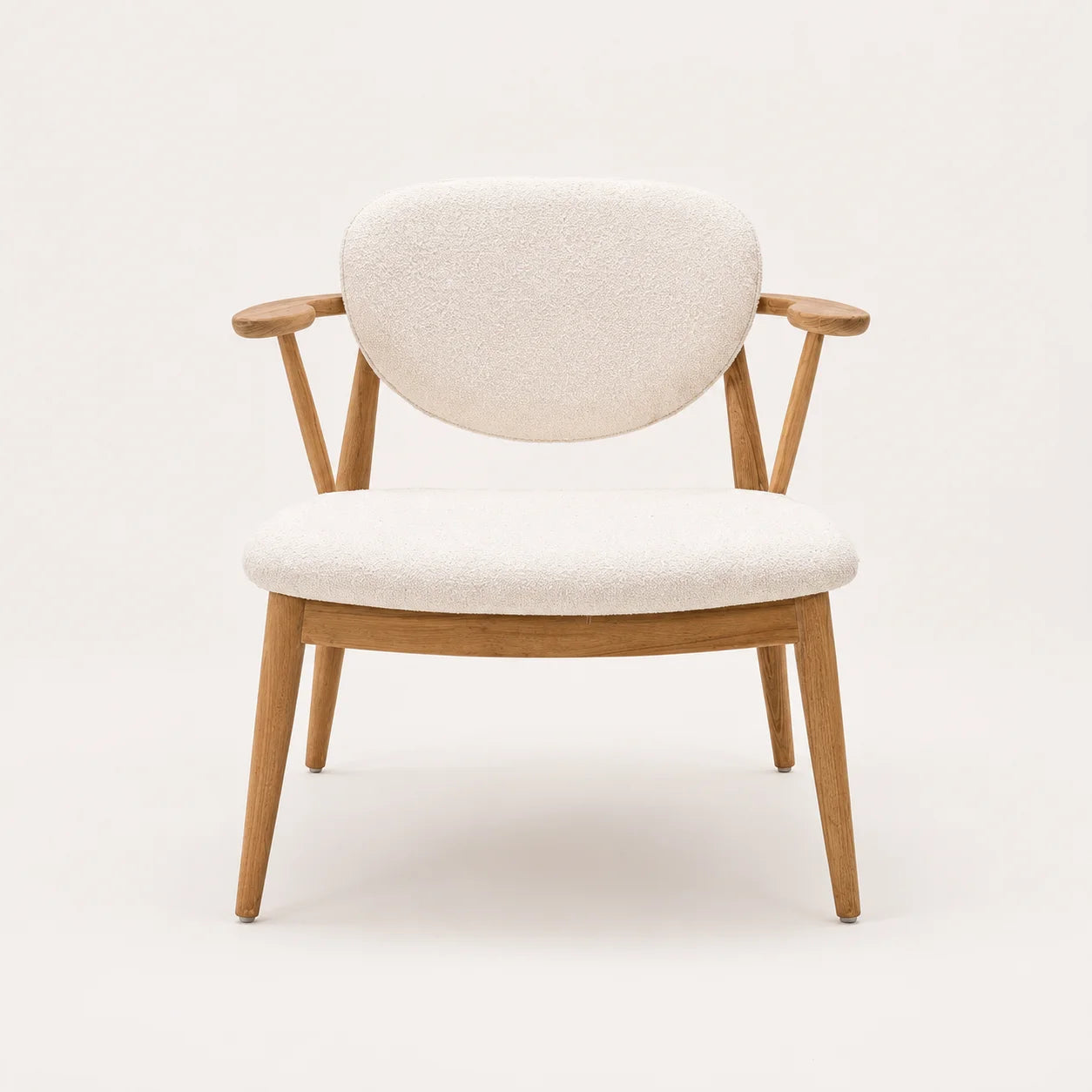 Netle Teak Upholstered Armchair