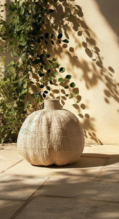 Garlic Basket – Χειροποίητο Καλάθι Δαπέδου από Φοίνικα Ilala