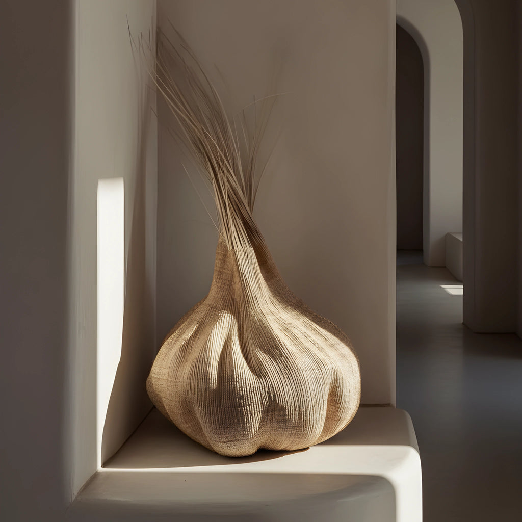 Handwoven Sisal Gourd Basket (Natural)