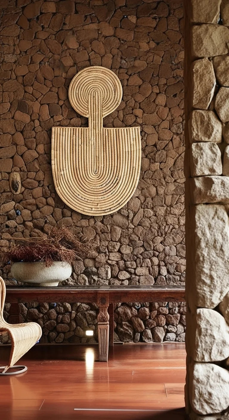 African Masks Natural - Design  C