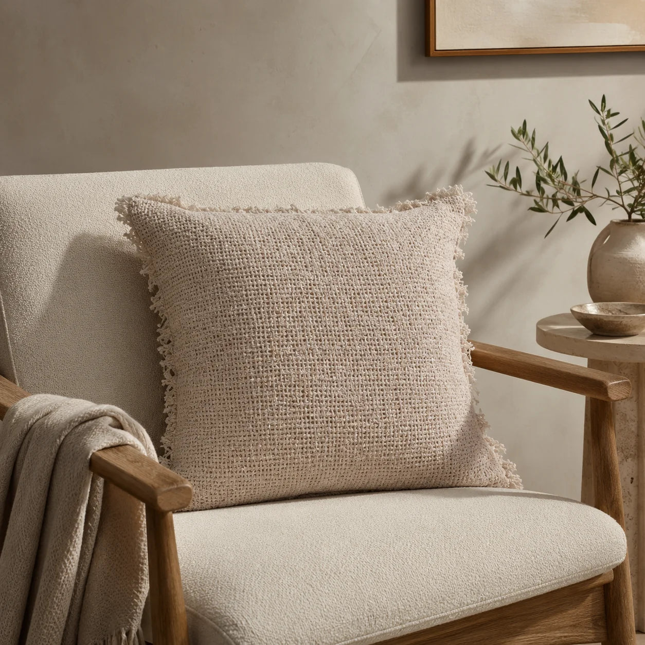 Fox Linen Cushion Cover – Natural 50×50