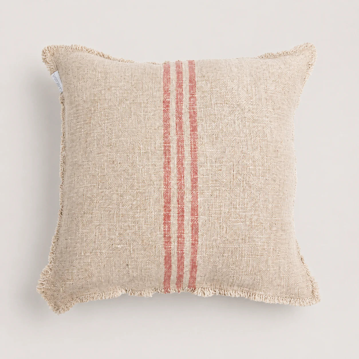 Verve Linen Cushion Cover – Natural & Blush Stripe
