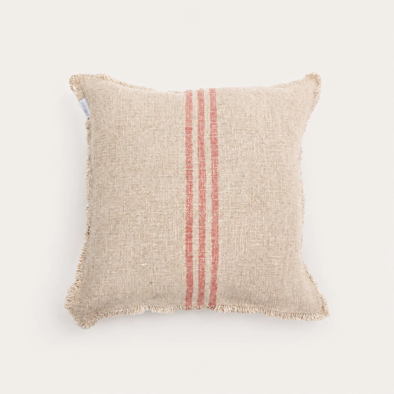Verve Linen Cushion Cover – Natural & Blush Stripe