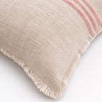 Verve Linen Cushion Cover – Natural & Blush Stripe