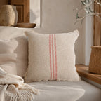 Verve Linen Cushion Cover – Natural & Blush Stripe