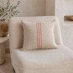 Verve Linen Cushion Cover – Natural & Blush Stripe